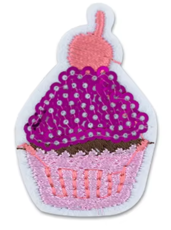 Cupcake Sequin Patch