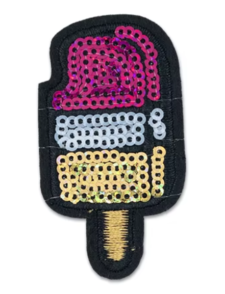Multicolored Popsicle Sequin Patch