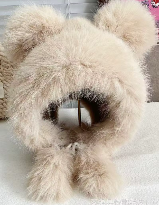 Silky Soft Faux Fur Bear Hat