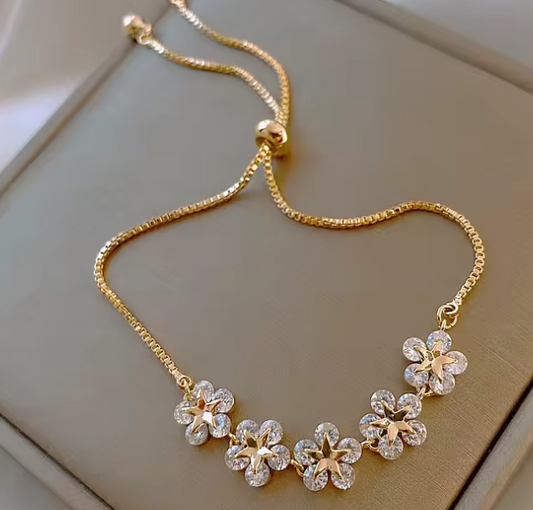 Adjustable CZ Star Bracelet