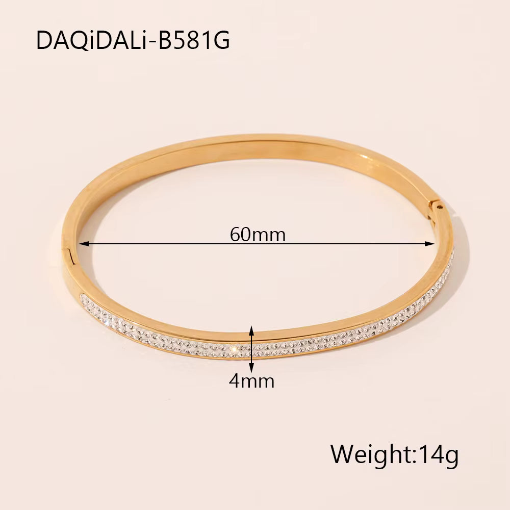 Gold Channel Bevel Bracelet