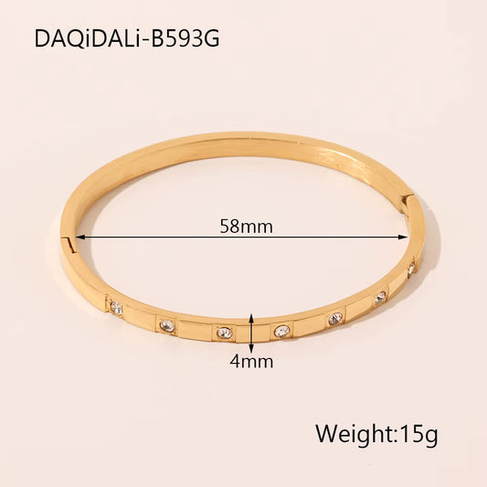 Multi Stone Set Gold Bracelet