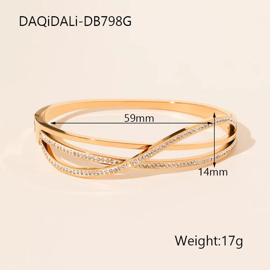 Triple Overlapping Gold Bracelet