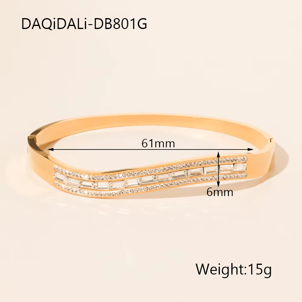 Gold Multi Baguette Stone Bracelet