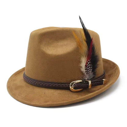 Costume Fedora Hat with Feather