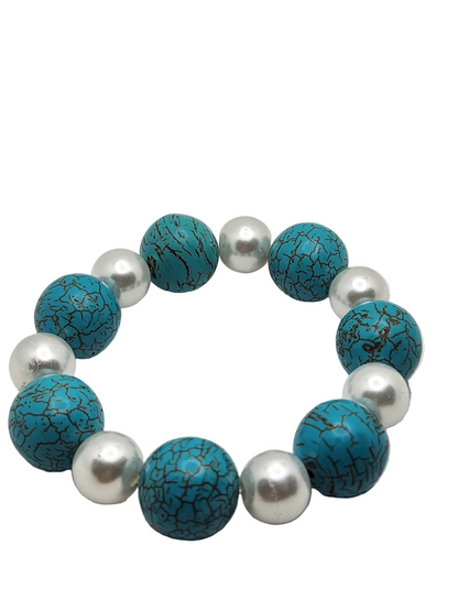 Turquoise and Jade Stretch Bracelets