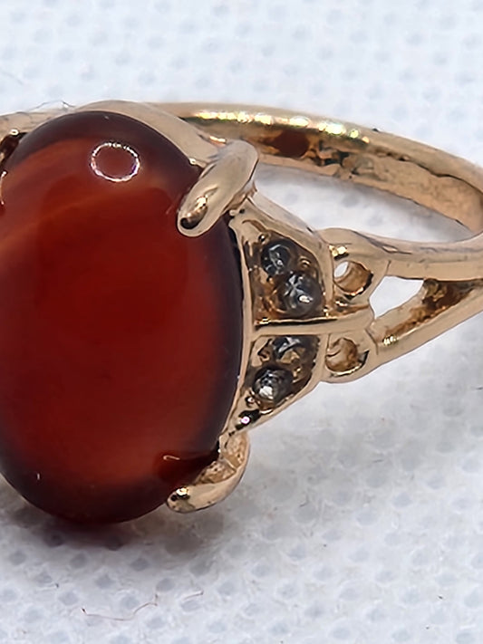 Carnelian Crystal Stone Ring