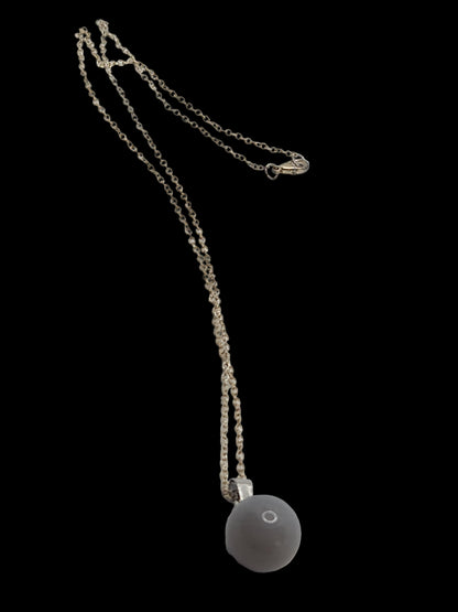 Angelite Crystal Stone Necklace