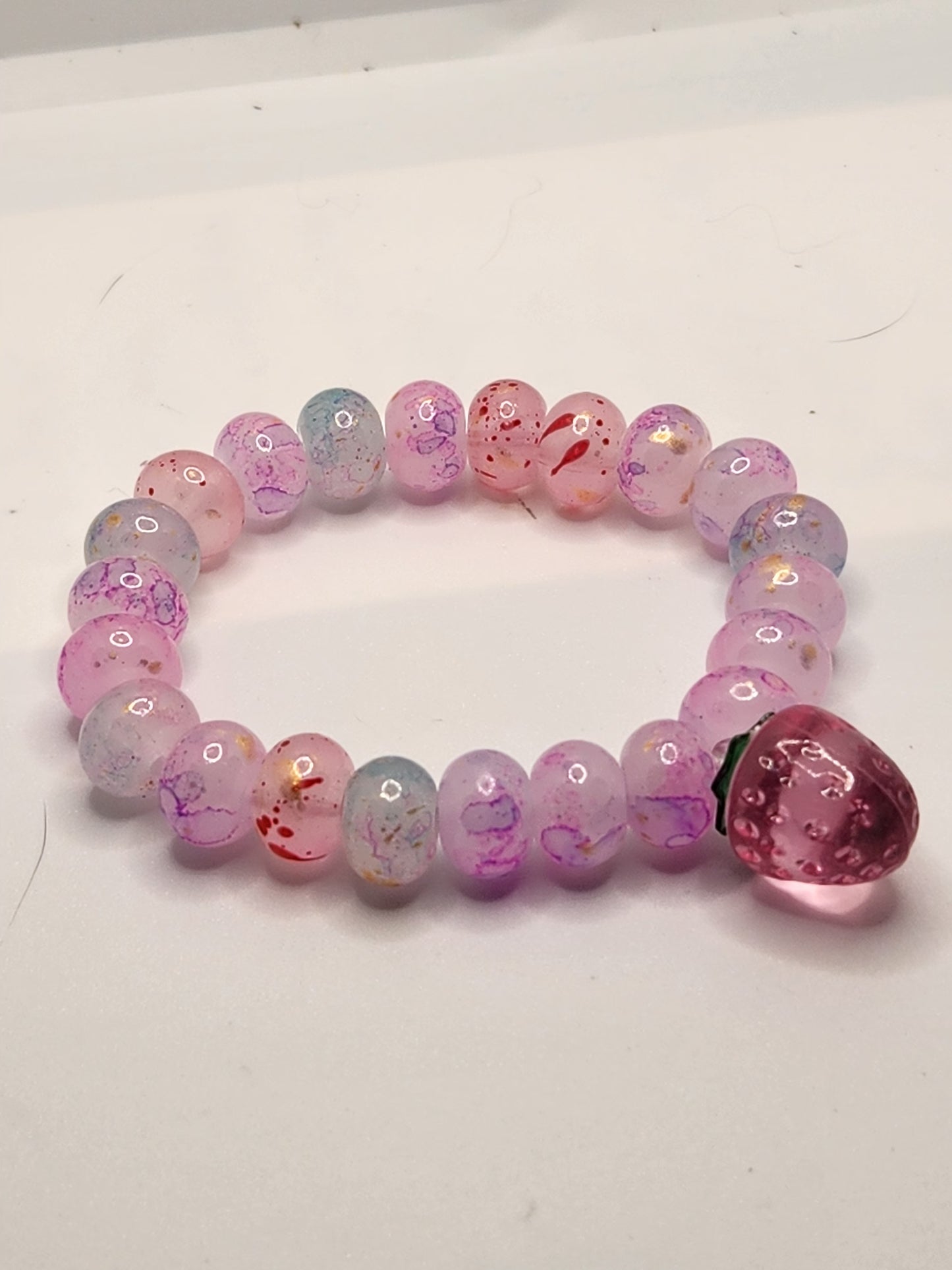 Glass and Pearl Stretch Bracelets