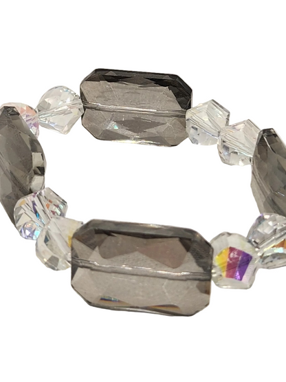 Glass and Pearl Stretch Bracelets