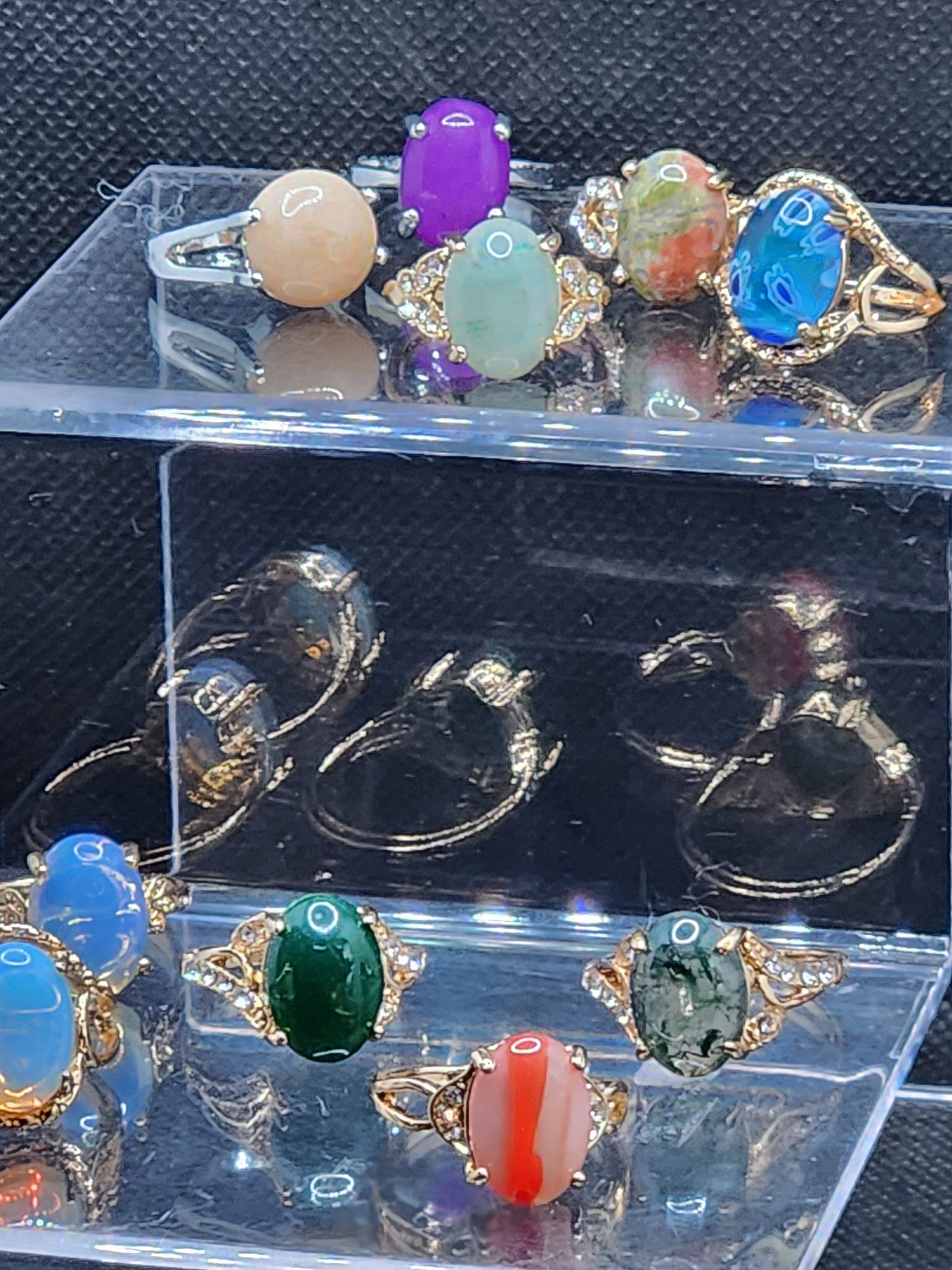 Natural Crystal Stone Ring