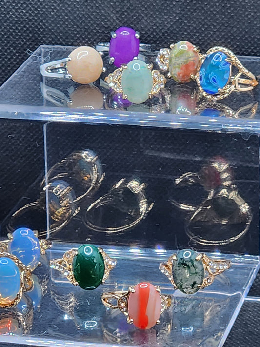 Natural Crystal Stone Ring