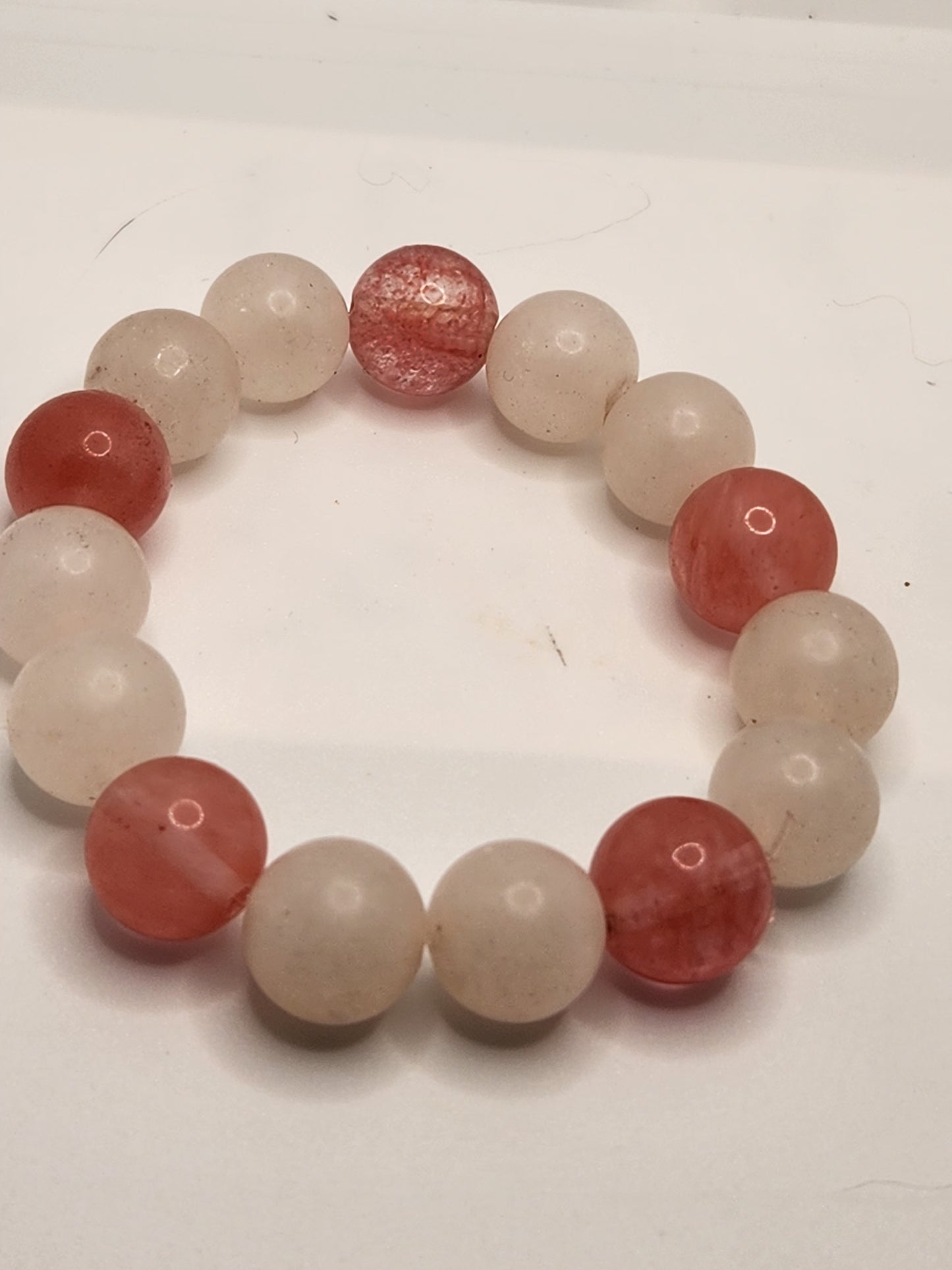 Glass and Pearl Stretch Bracelets