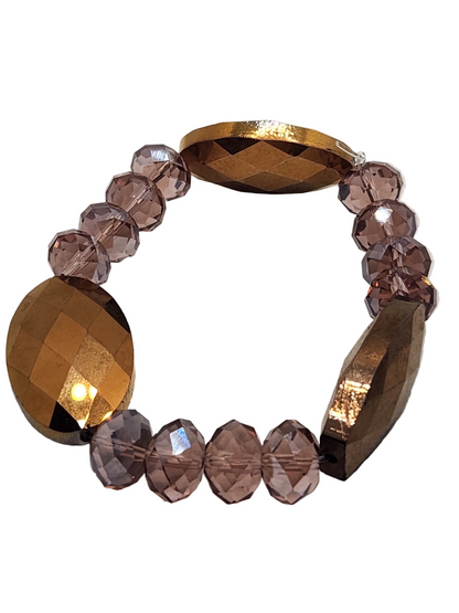 Glass and Pearl Stretch Bracelets