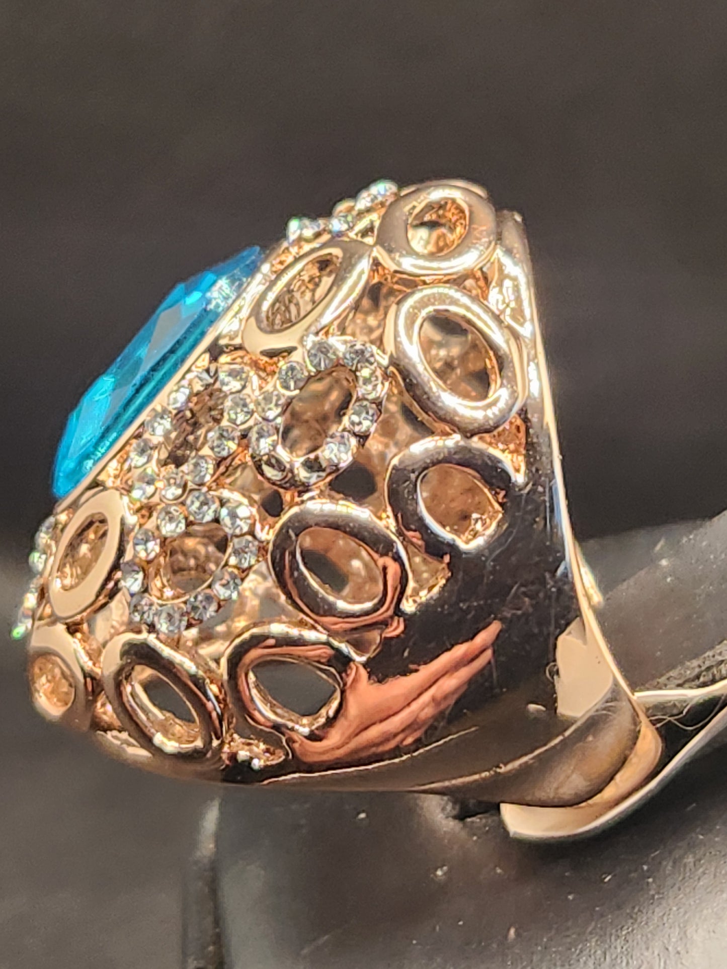 Blue Crystal Ring size 6.5