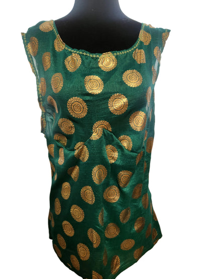 Large Green and Gold Tank Top