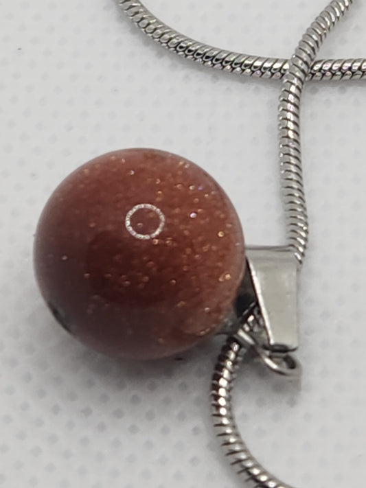 Goldstone Crystal Stone Necklace