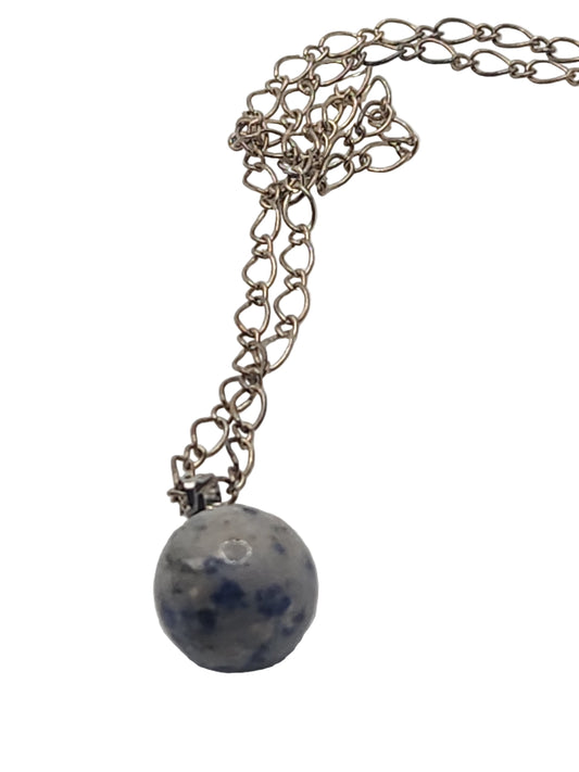 Sodalite Crystal Stone Necklace