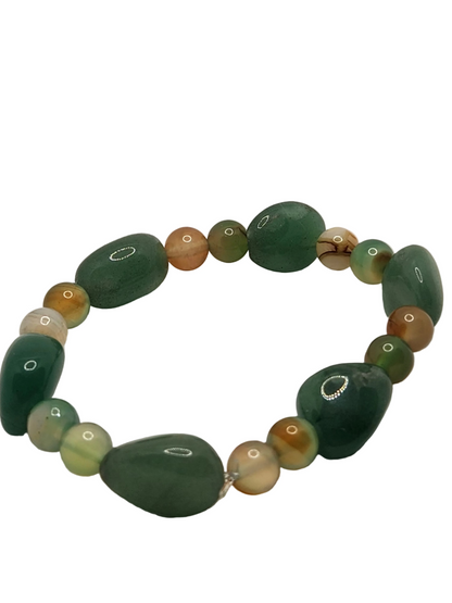 Turquoise and Jade Stretch Bracelets