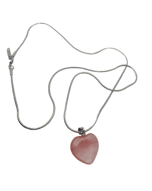 Rose Quartz Crystal Stone Necklace