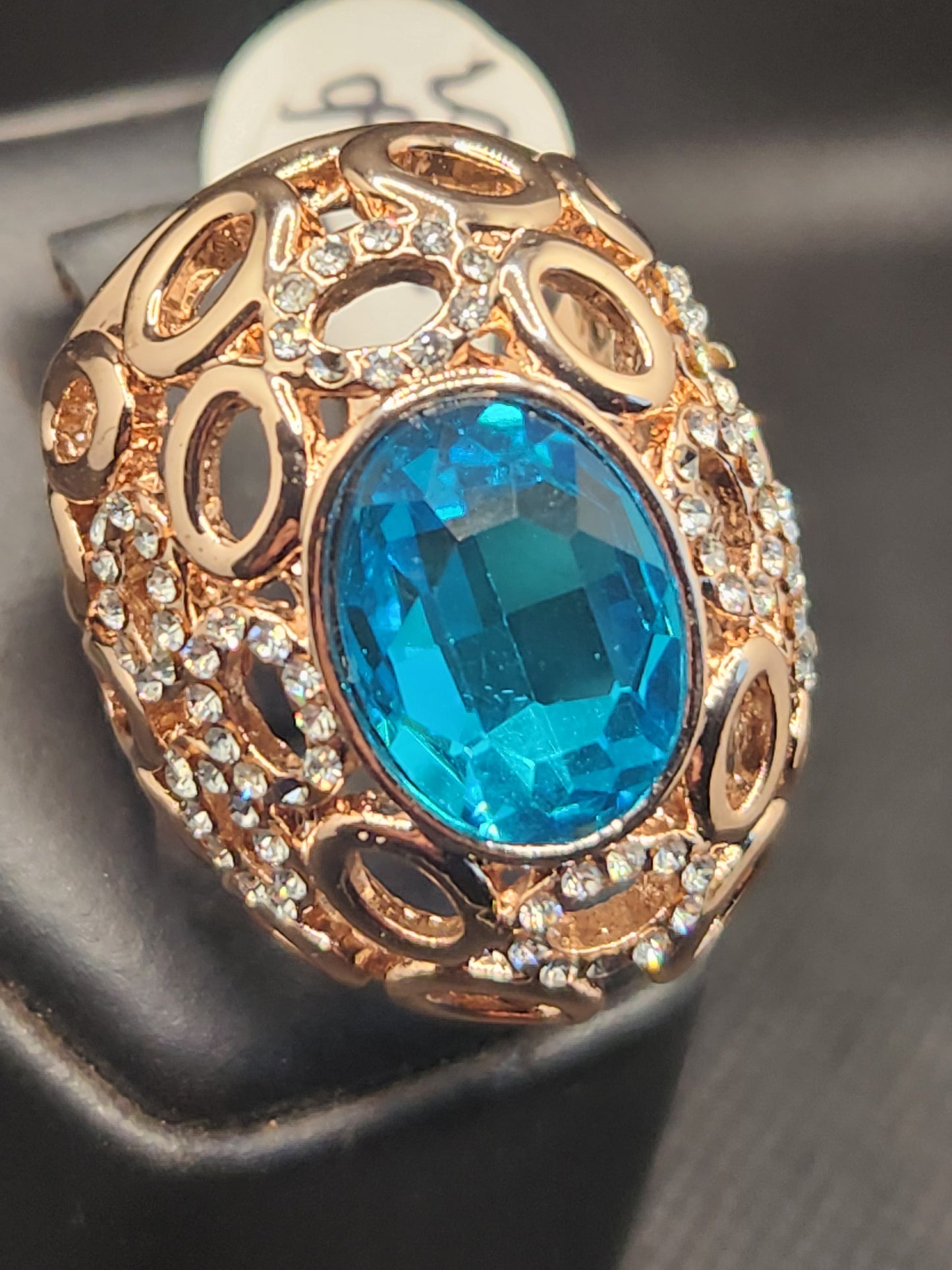 Blue Crystal Ring size 6.5