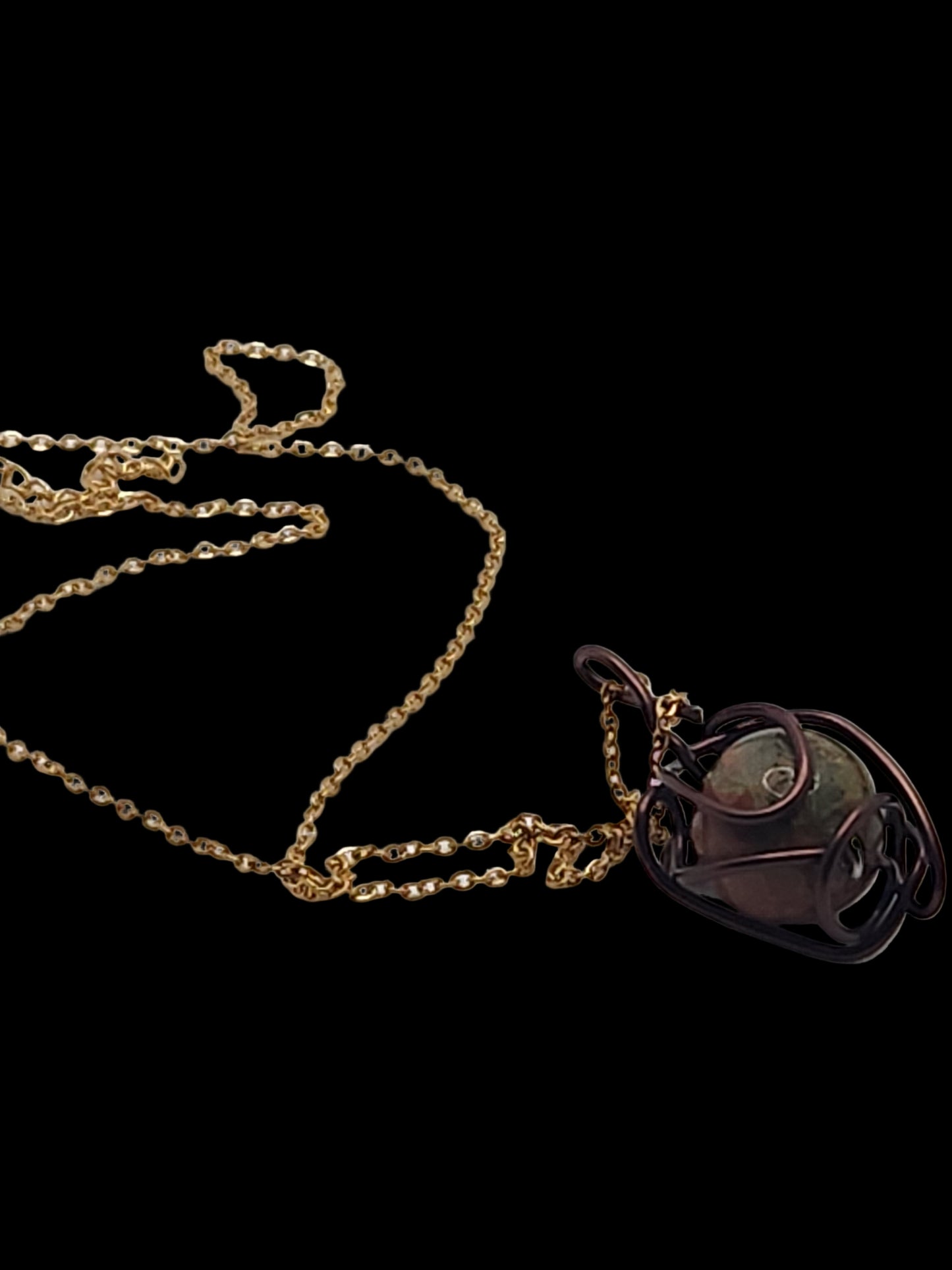 Unakite Crystal Stone Necklace