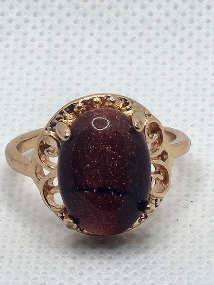 Goldstone Ring