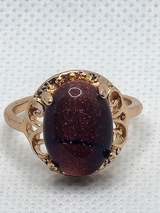 Goldstone Ring