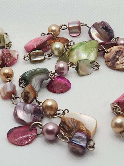 Colorful Stone and Shell Necklace