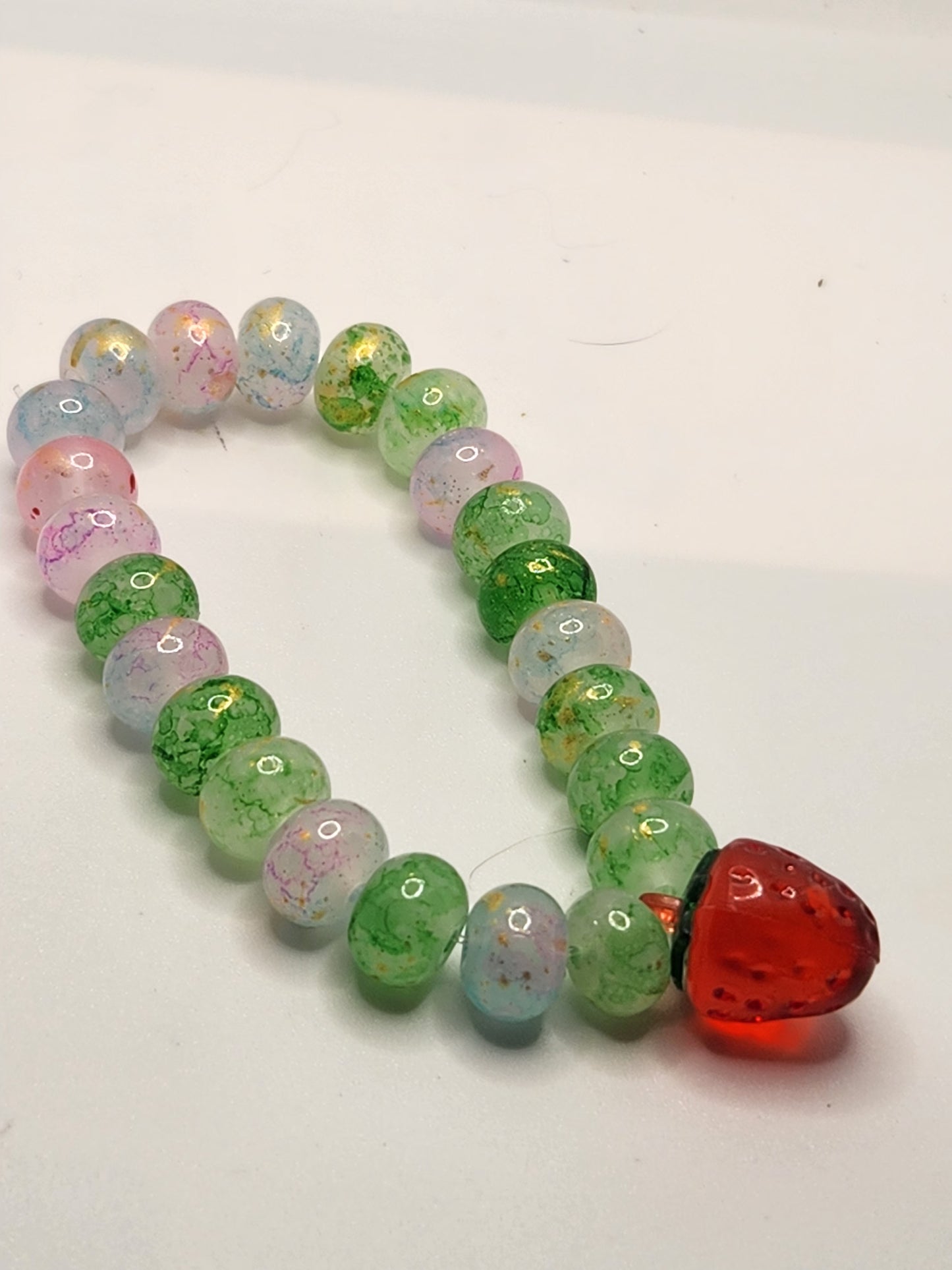 Glass and Pearl Stretch Bracelets