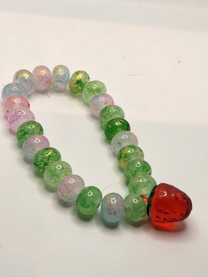 Glass and Pearl Stretch Bracelets