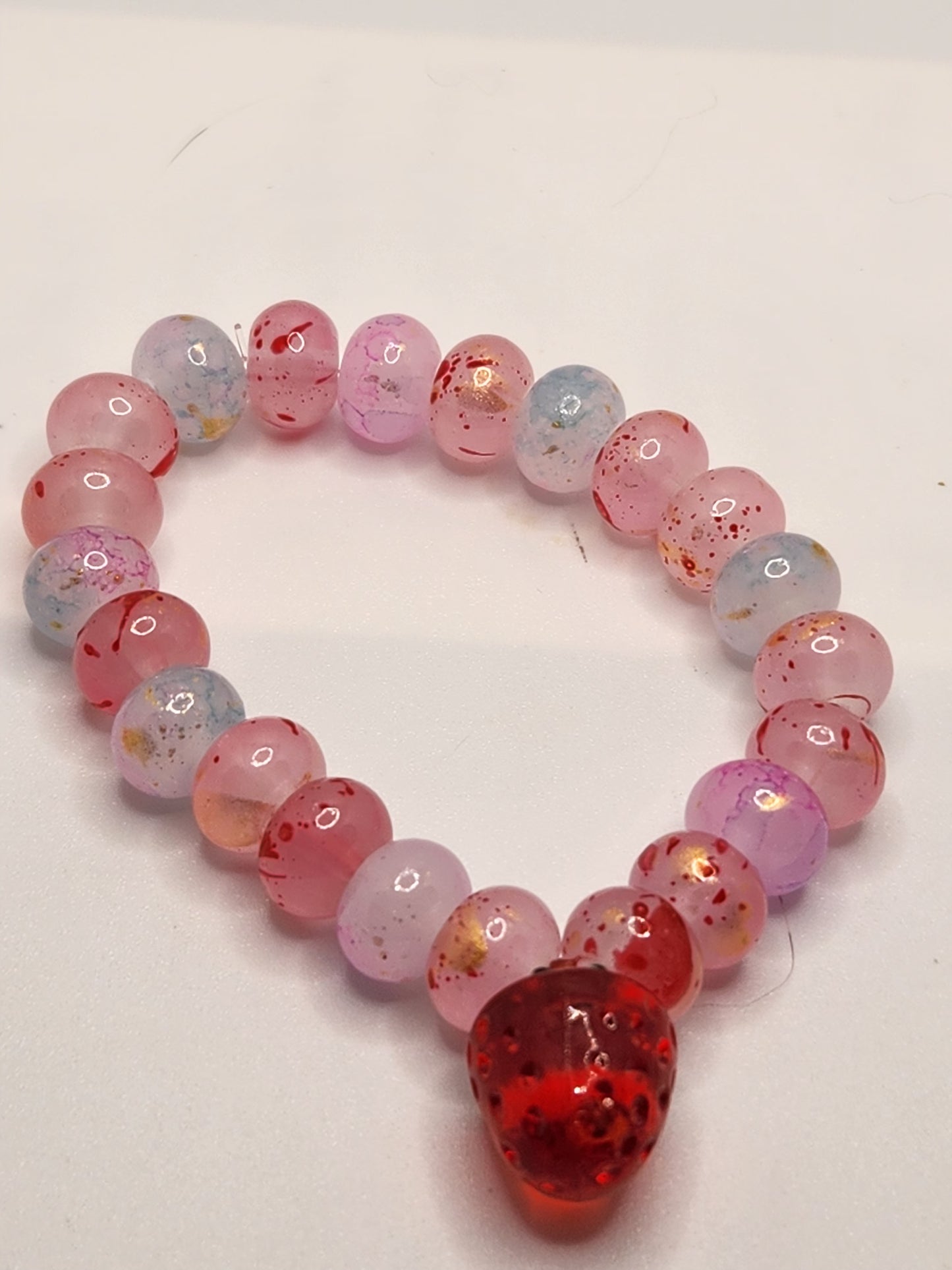 Glass and Pearl Stretch Bracelets