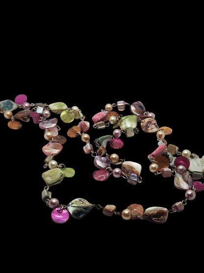 Colorful Stone and Shell Necklace