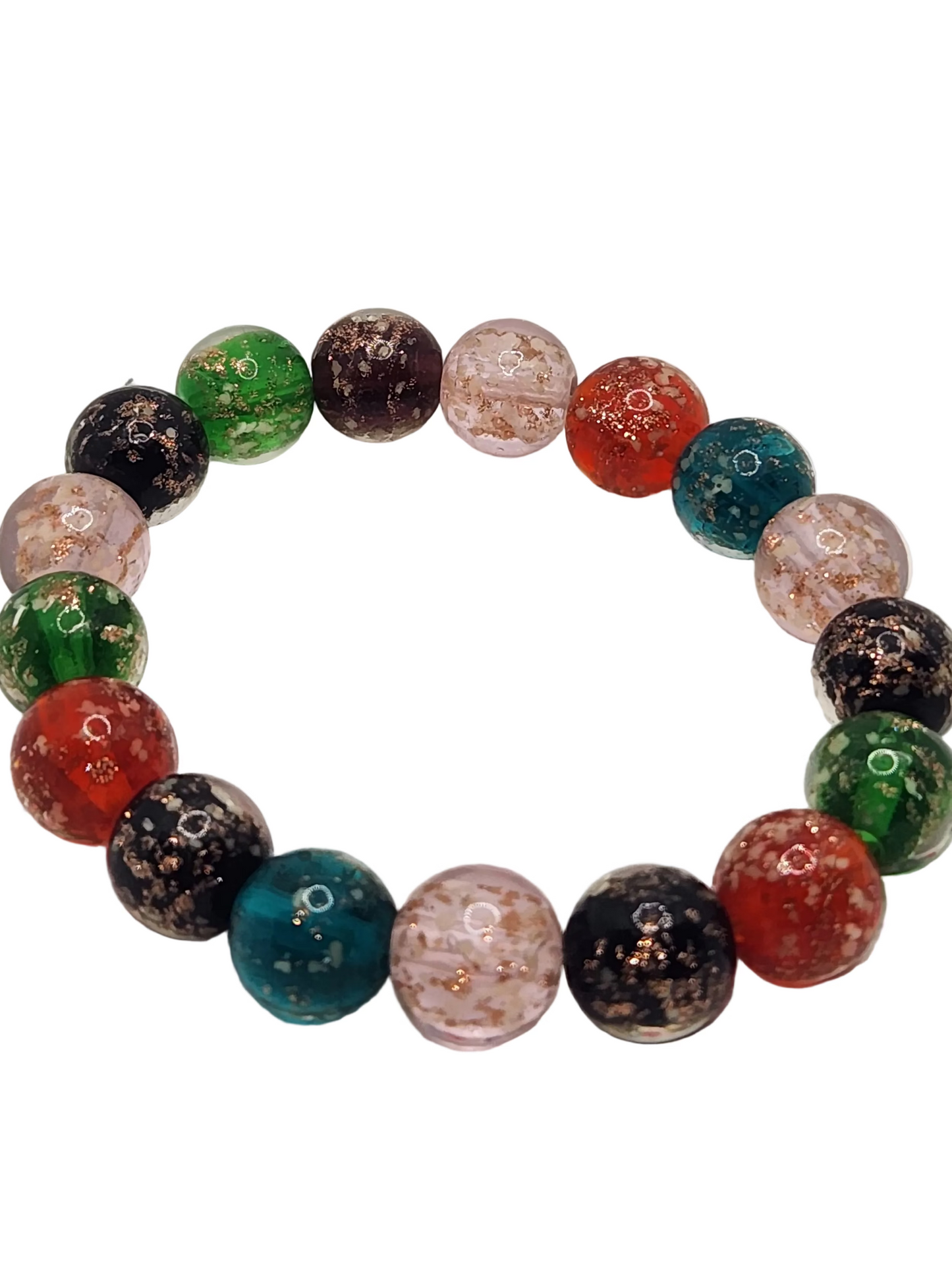 Glass and Pearl Stretch Bracelets