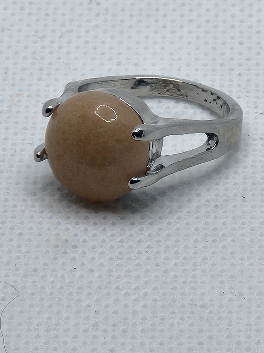 Sunstone Crystal Stone Ring size 6