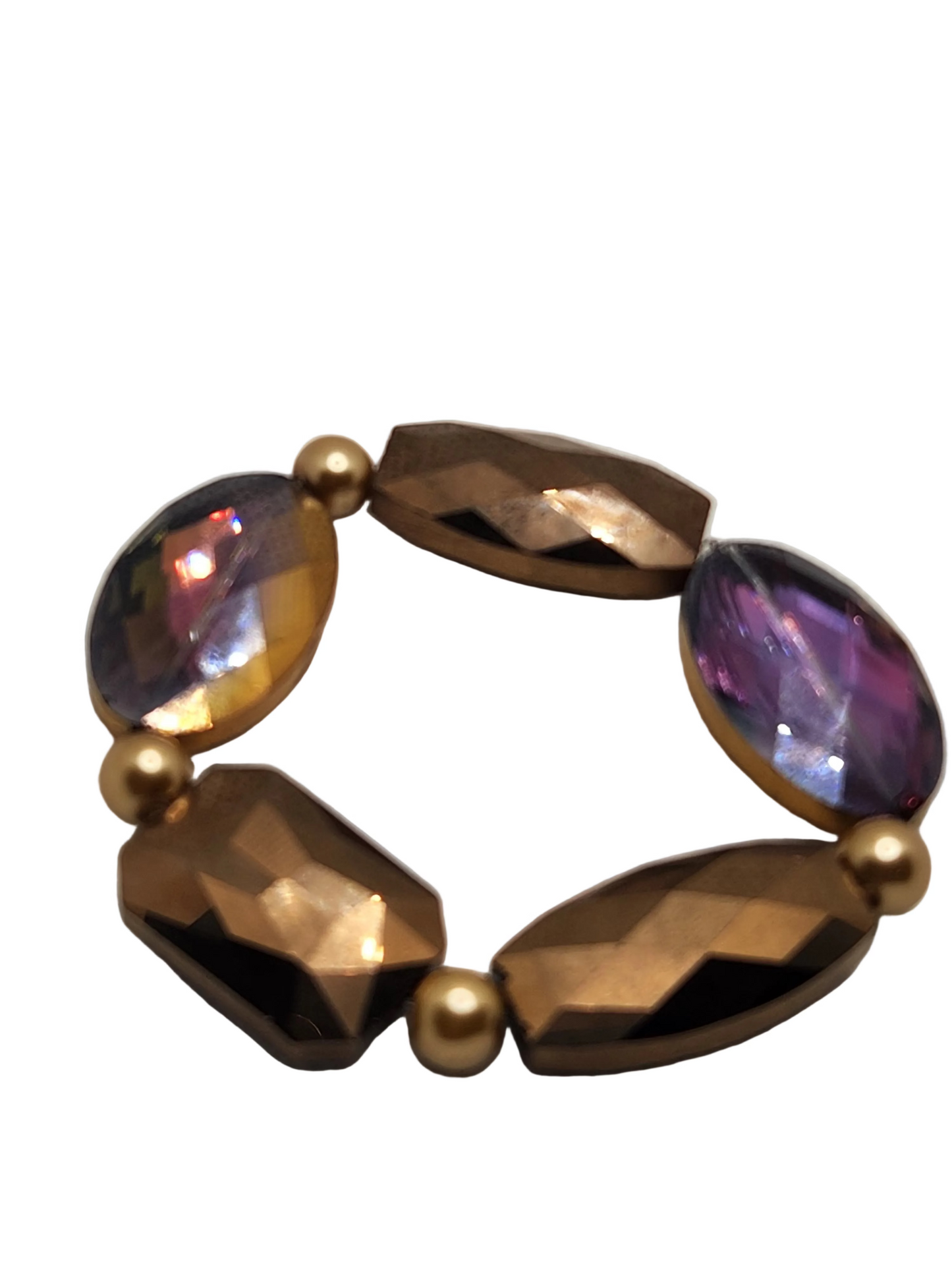 Glass and Pearl Stretch Bracelets