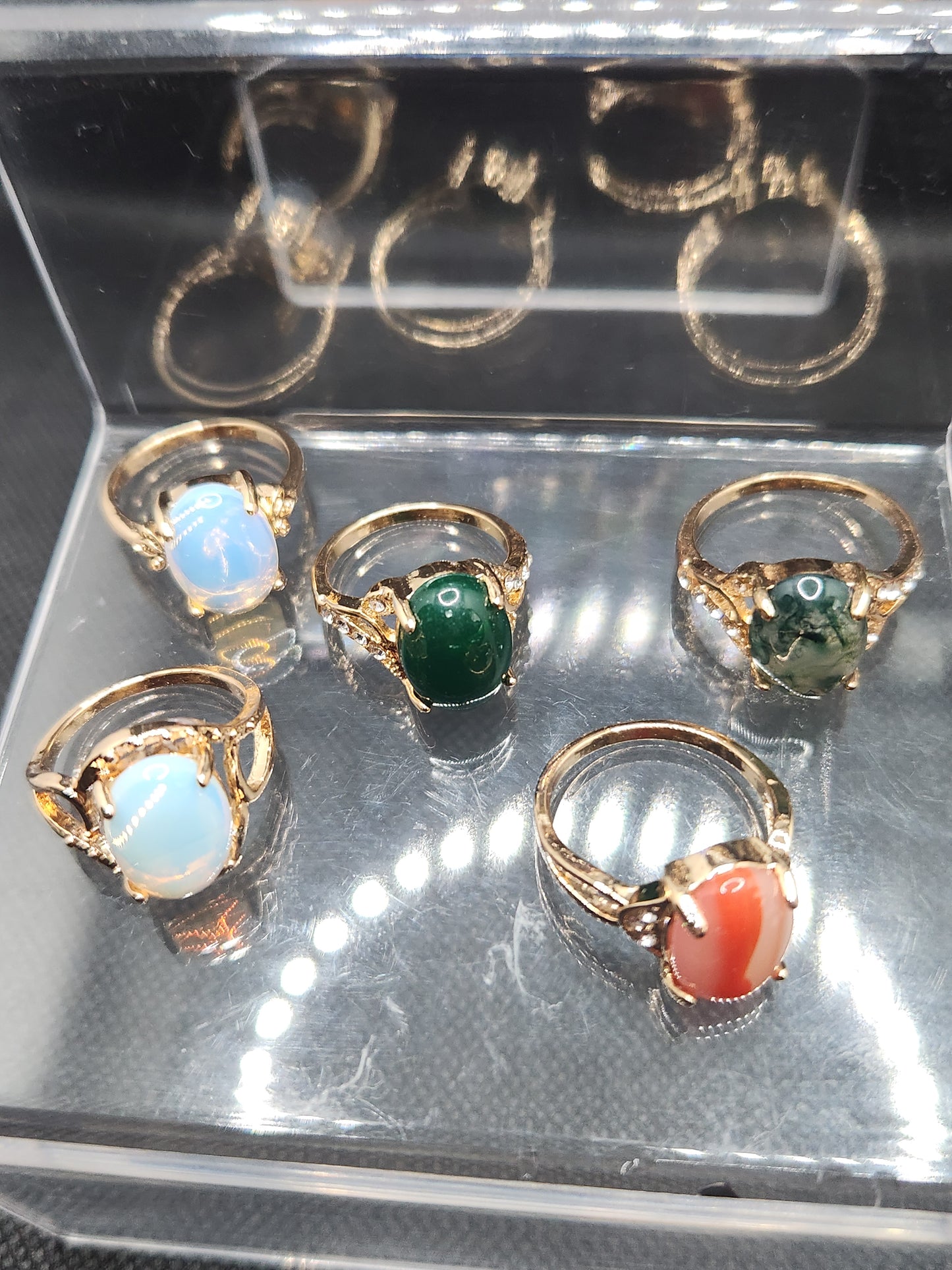 Natural Crystal Stone Ring